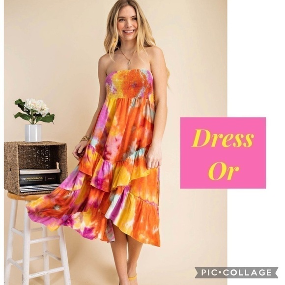 Blu Trends Dresses & Skirts - Boho Print-Dress or Skirt!